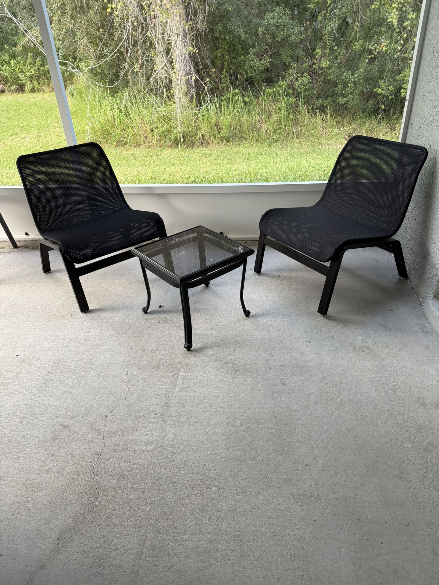 Black Patio Furniture Set