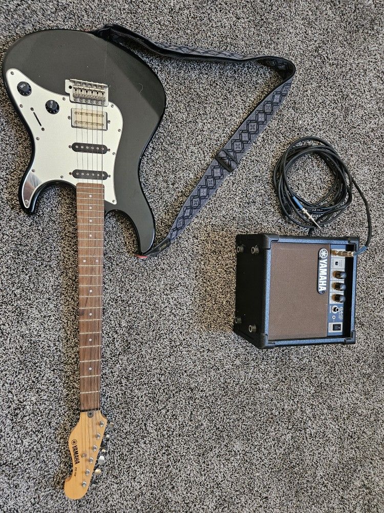 Yamaha Electric Guitar With Speaker