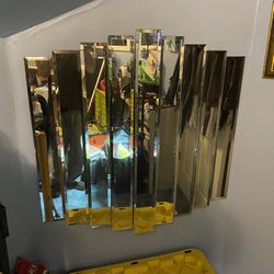 Vintage 9 Panel Mirror 