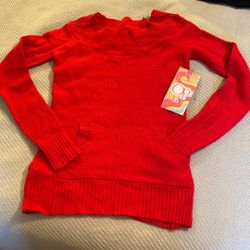 Red Pullover, Girl Teen Size 3/5, NEW