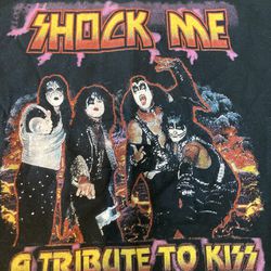 KISS tribute band Shock Me T- Shirt. Double sided. New in size S,M,L,XL $35 each.