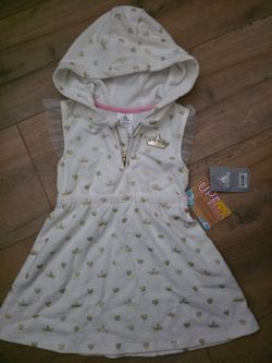 Disney Princess Girls Hooded Terry Cover-Up Dress