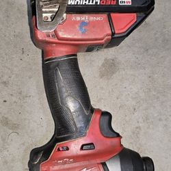 3 Milwaukee 1/4" Hex Driver Impacts w/ Batteries 