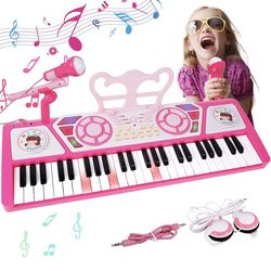 New in Box Kids Piano Keyboard 49 Keys, Electronic Toy Keyboard Piano with Microphone & Headphone