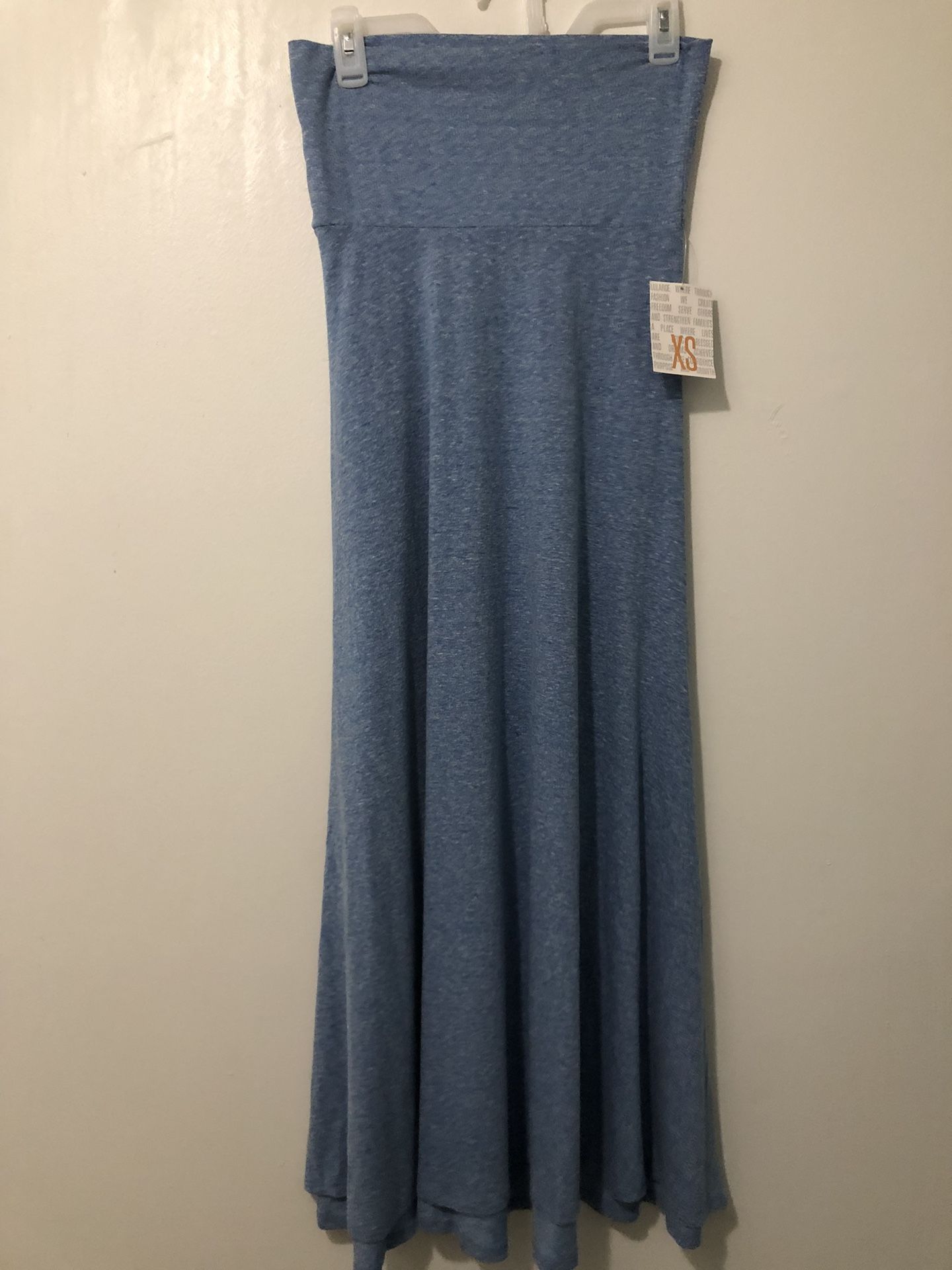 New With Tags LULA ROE MAXI SKIRT. Light Blue Size XS