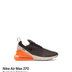 Size 7.5,15 - Nike Air Max 270 Thunder Grey Total Orange AH8050 024
