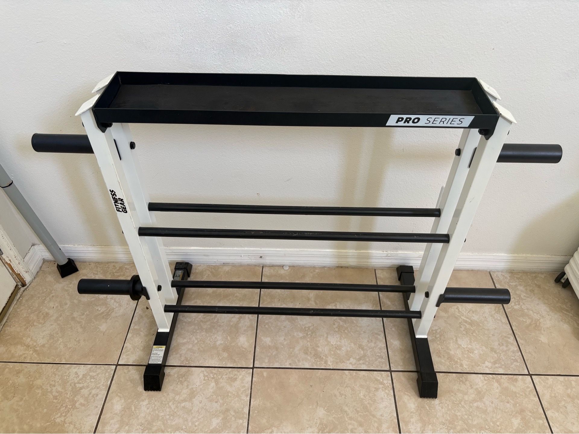 Fitness Gear Pro Series Home Gym Storage Rack Dumbbell Plate Organizer