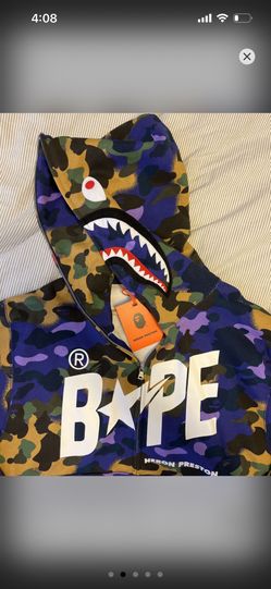 Bape x Heron Preston shark hoodie