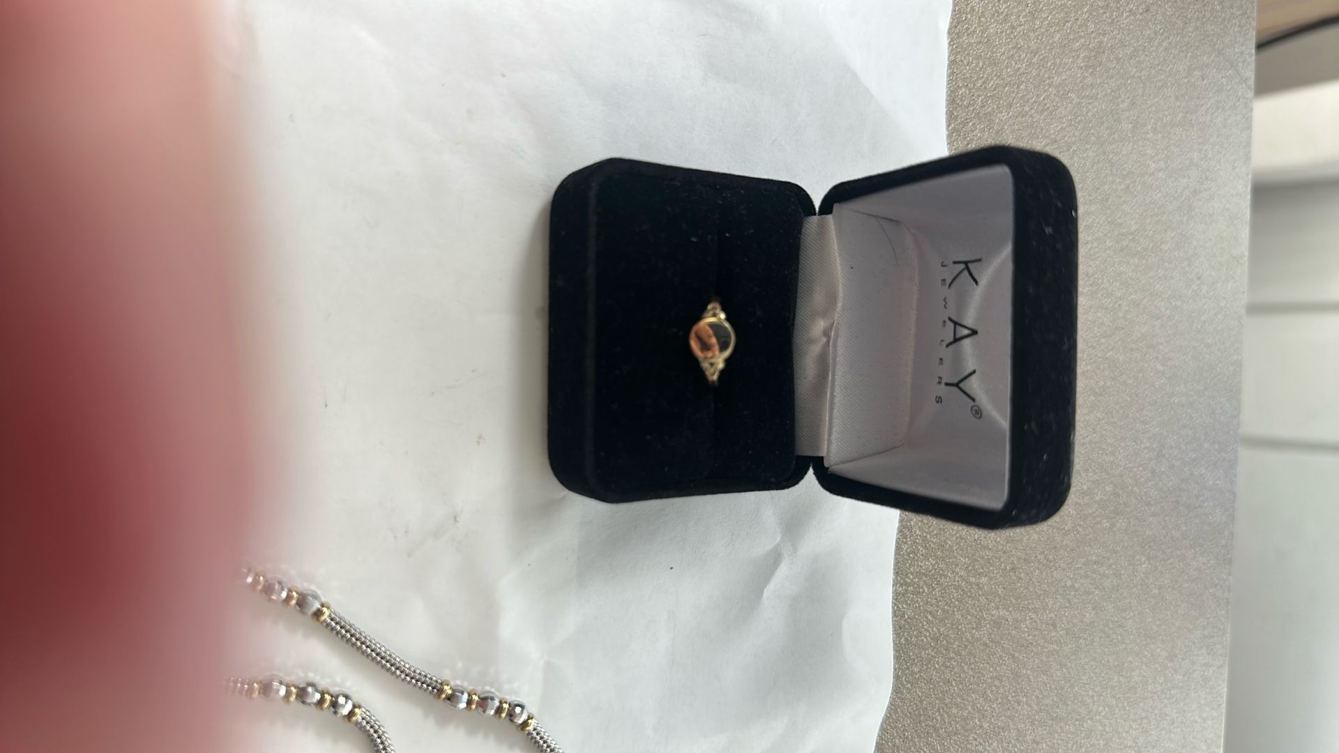 10 Kt Genuine Gold , Not Plated “ Baby ID, Signet Ring 