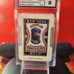 2003 Upper Deck Patch Collection Innovation Prentice Redman #161 Rookie RC UCG 8 NM-MT