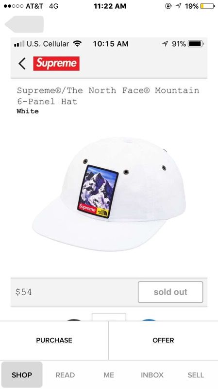 Supreme north face hat