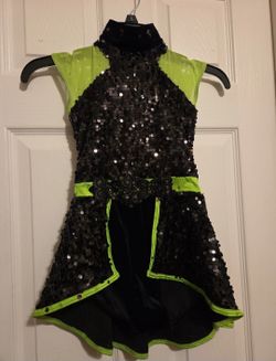 Girl's Youth "Summer In New York" Sequin Racerfront Panel Leotard Dance Costume