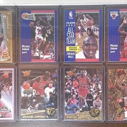 10 Card MICHAEL JORDAN Lot - Rare Fleer Inserts NM+