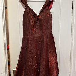 Glitter Burgandy Dress