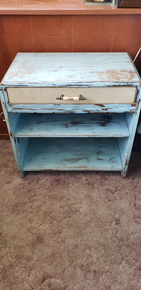 Teal Night Stand/End Table