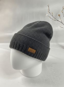 Carhartt Men's Knit Beanie Hat Dark Gray Wool Acrylic Cap