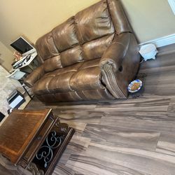 Leather Sofa And Love Seat Ashley 