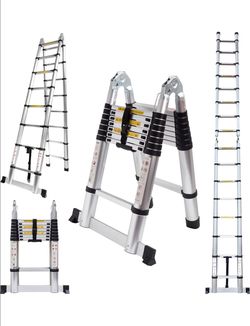 Telescoping Ladder - 16.5Ft A Frame Extension Telescoping Ladder