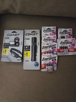 Coast Flashlight & Headlamp Bundle with Energizer Batteries