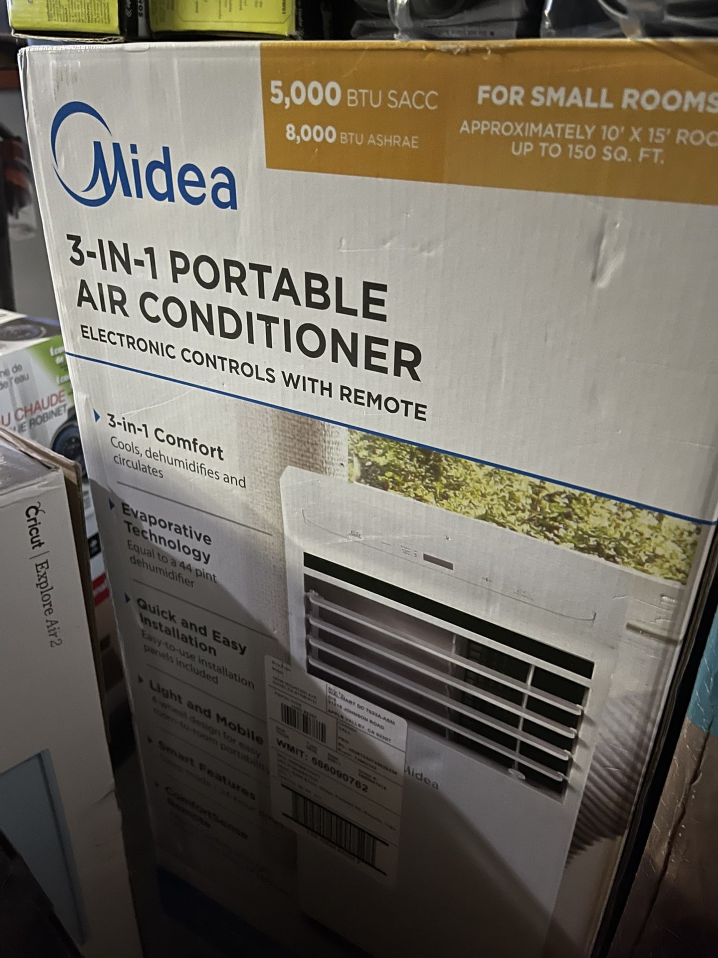 Midea 5,000 BTU (8,000 BTU ASHRAE) 115V Portable Air Conditioner with