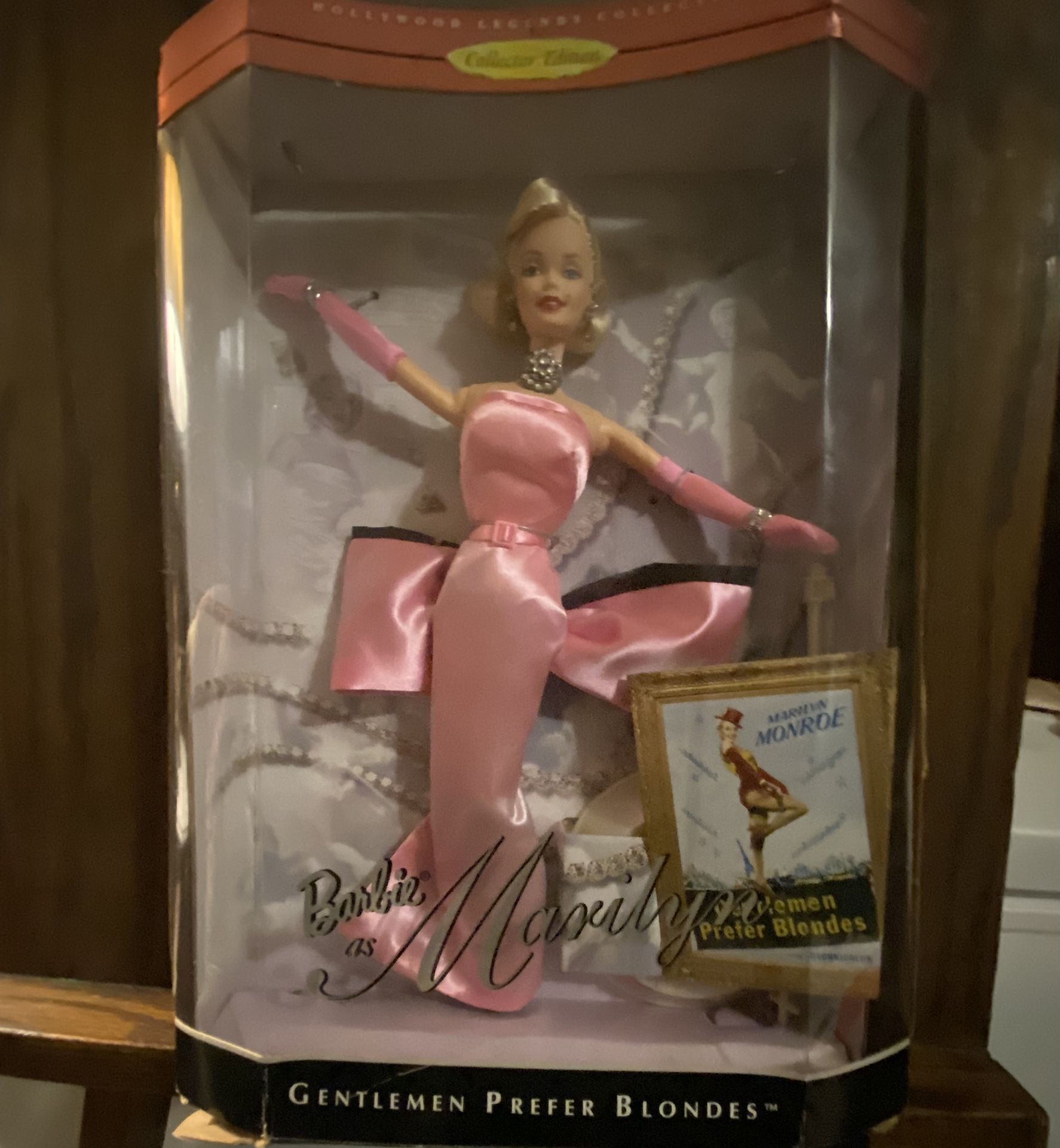 Barbie Doll As Marilyn Monroe In Gentlemen Prefer Blondes Pink Dress