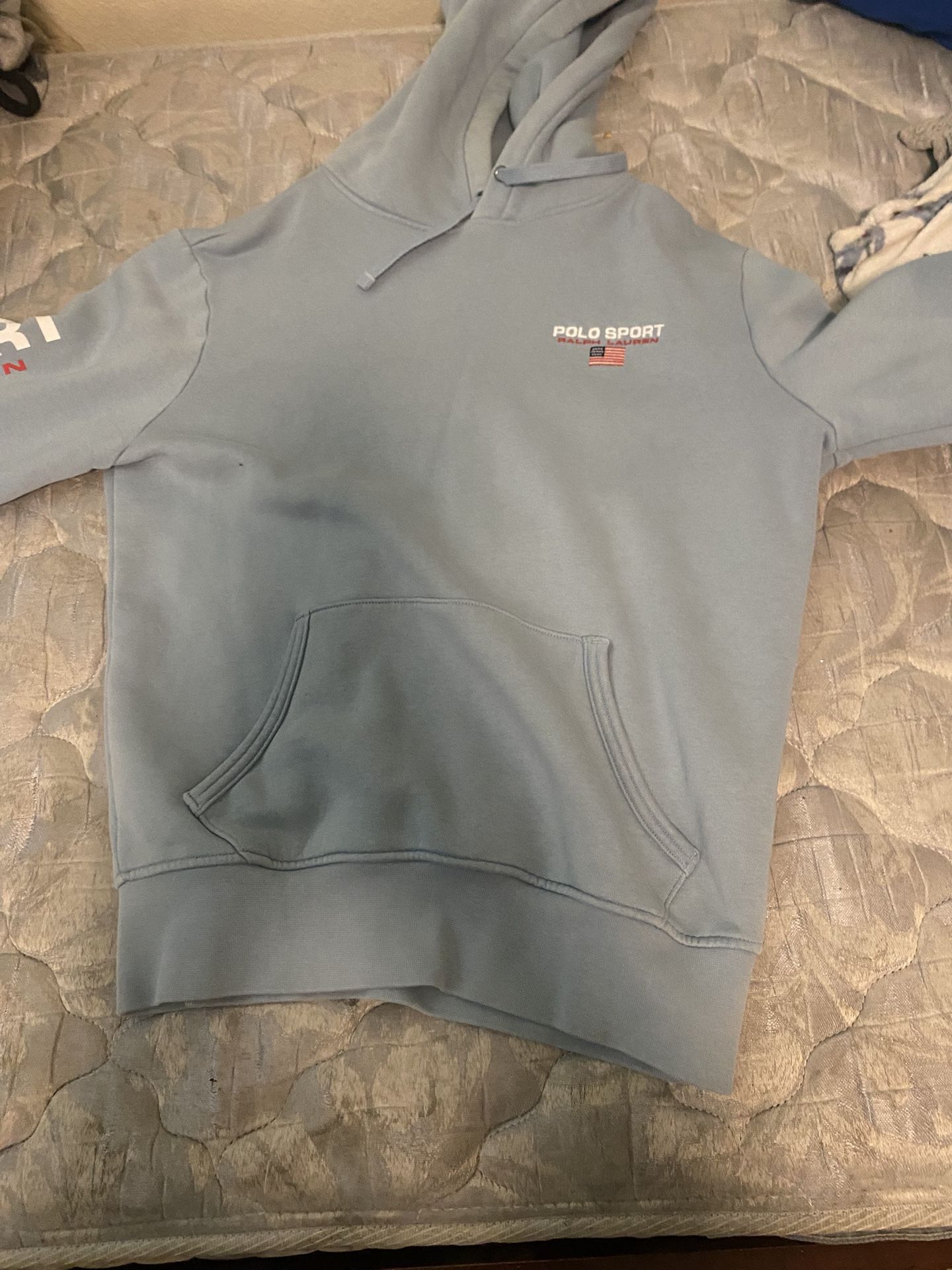 Light Blue Polo Ralph Lauren Sports Hoodie