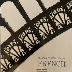 Pearson Custom Library French Textbook