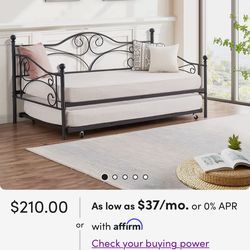 Used twin bed frame with trundle