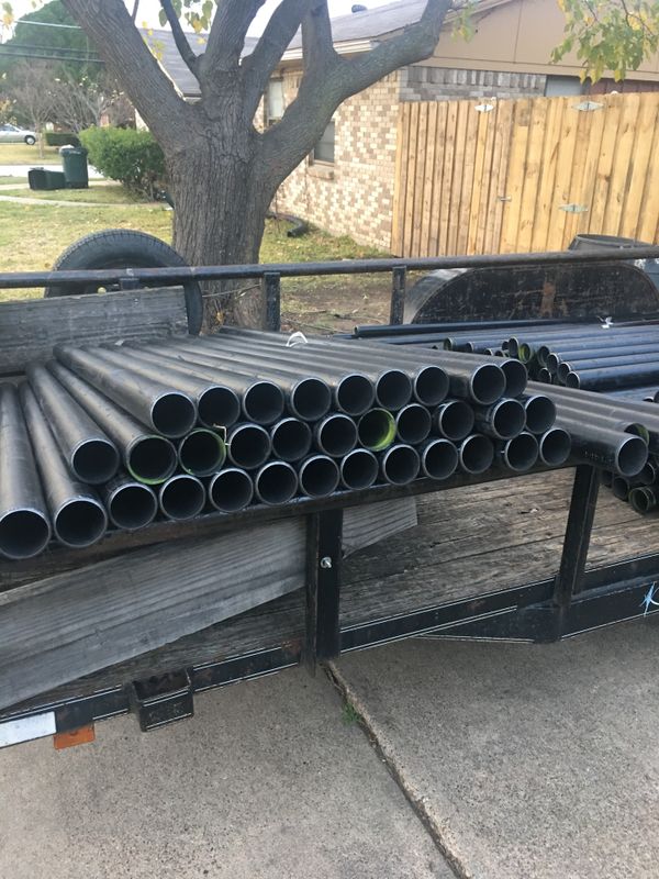 27/8 inch PIPE X 9 feet 9 inches long Fence pOsts ( Black Steel new