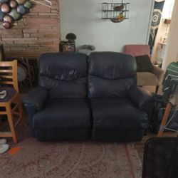 Top Grain Leather Sofa And Reclining Loveseat Seat