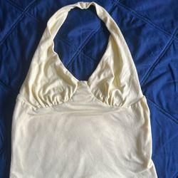 Light Yellow Halter Top