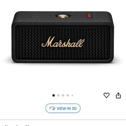 Marshall Emberton Ill Portable Bluetooth Speaker - Black & Brass