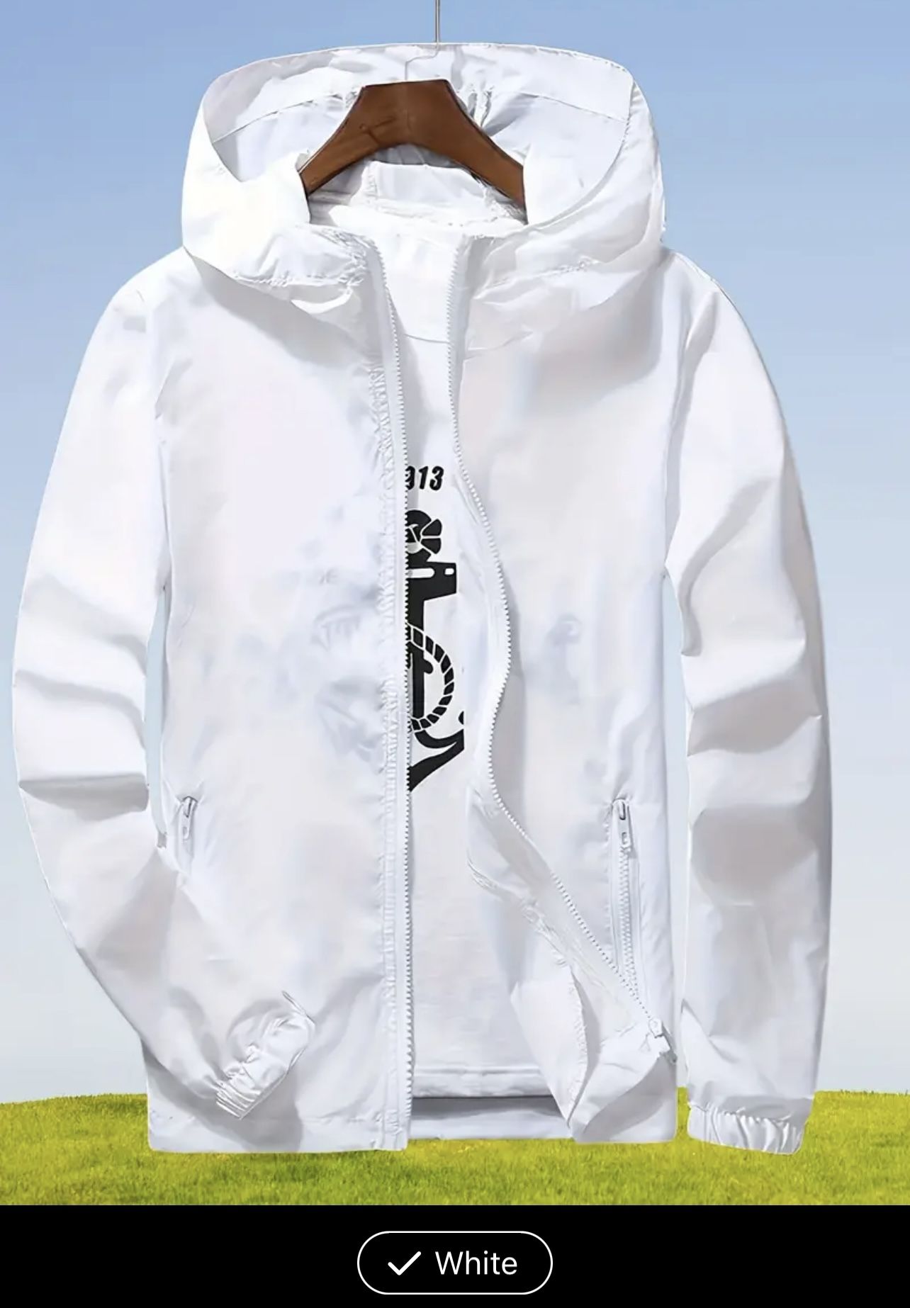 Mens Lightweight Quick-Dry Sun Protection Hooded Jacket , Size :M