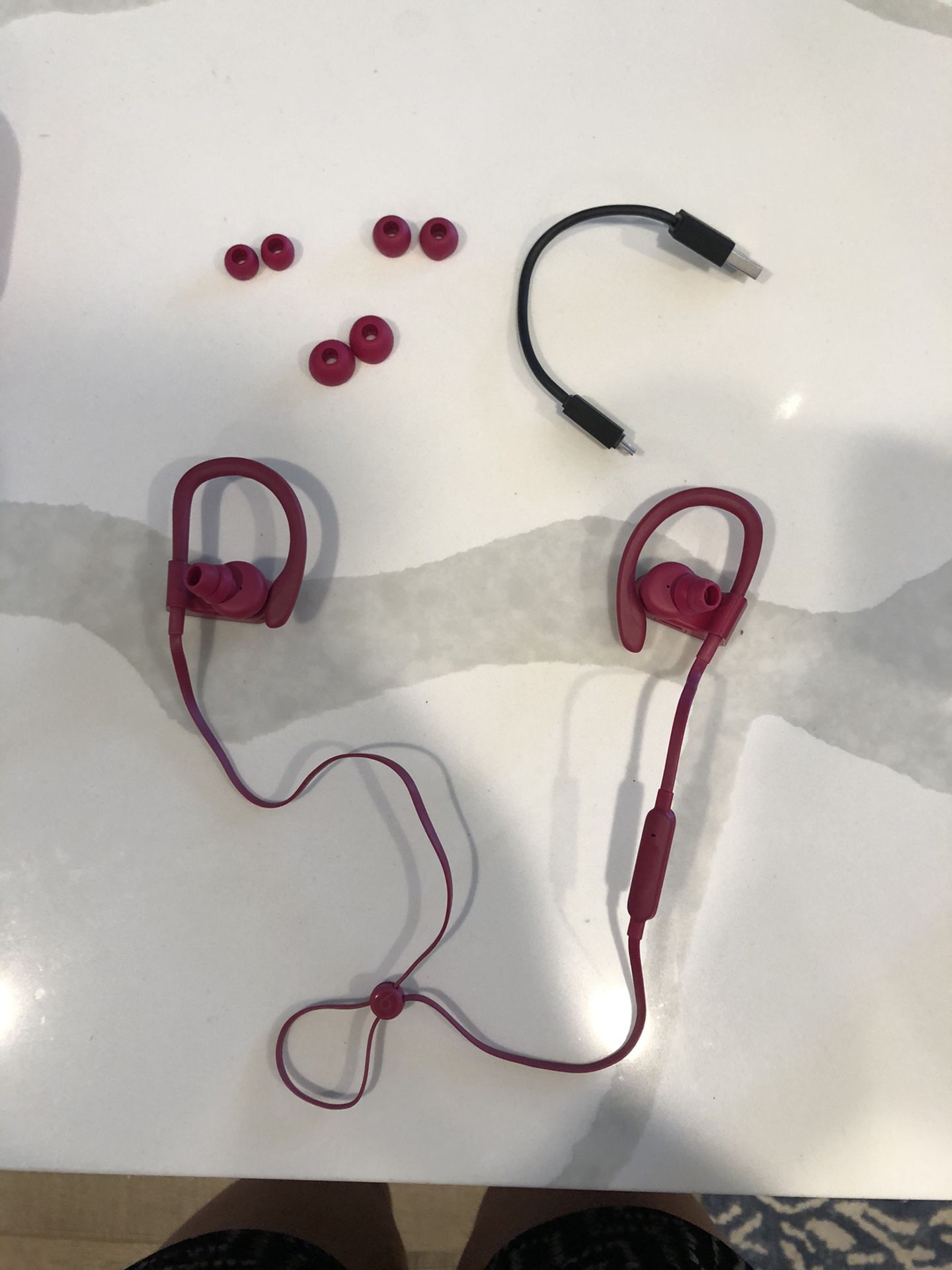 PowerBeats 3 by Dre Red Pink Bluetooth Wireless Headphones