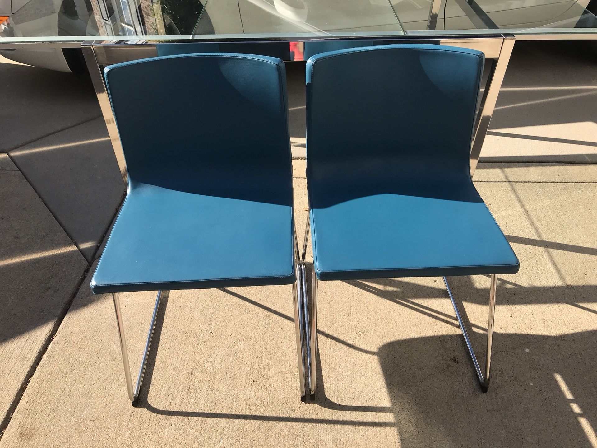 IKEA Bernhard Chairs Kavat Blue