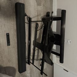 Full Motion TV Mount With Sony Sound Bar