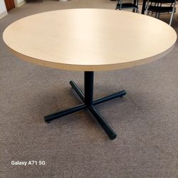  Heavy Duty  Office Wooden Round Table, 42 Inches In Diameter.  Used One With Very Good Condition.