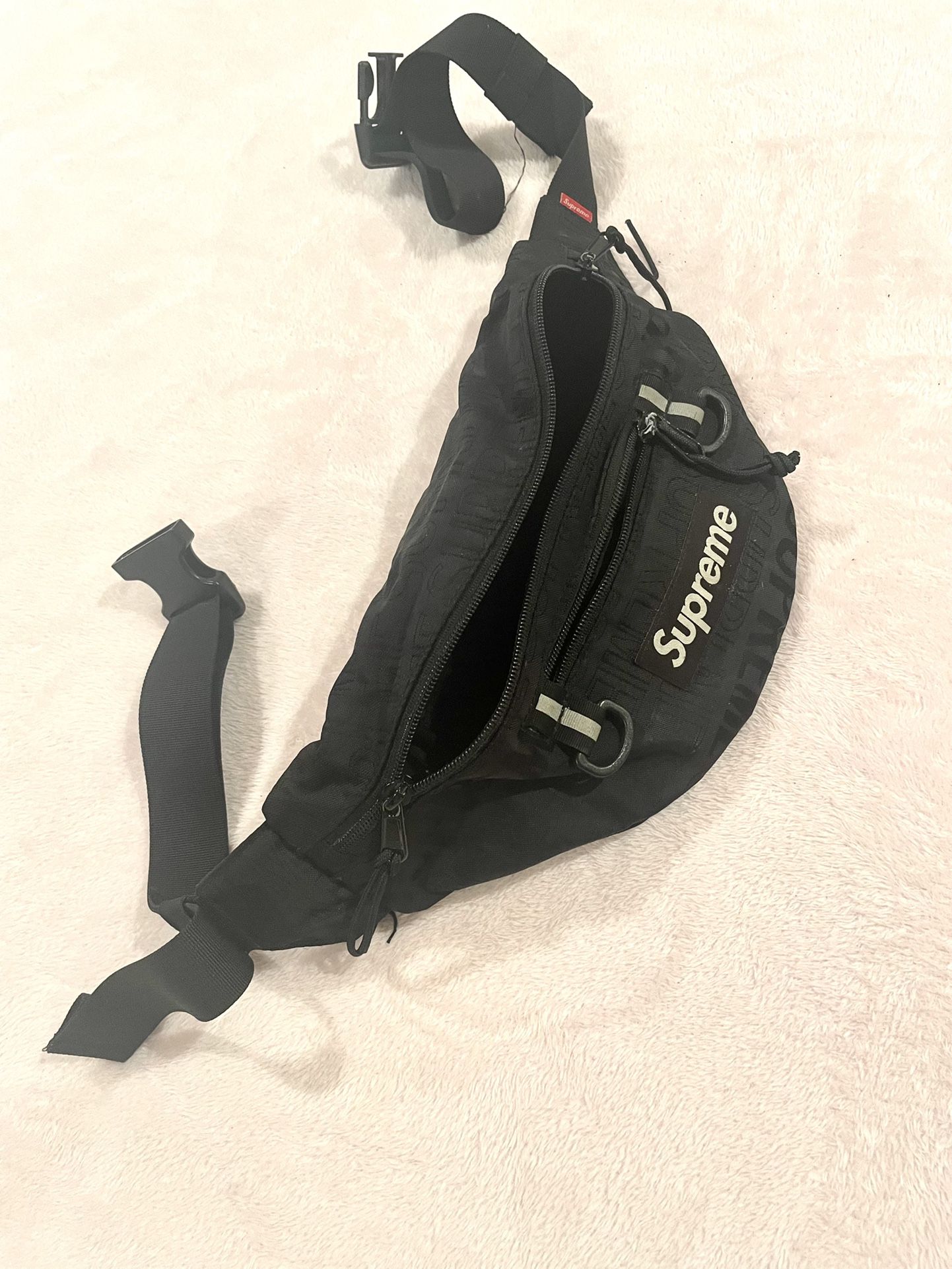 Black Supreme Waist Bag (SS19)