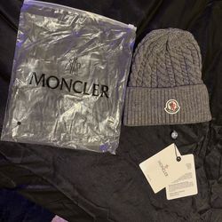 Grey Moncler beanie