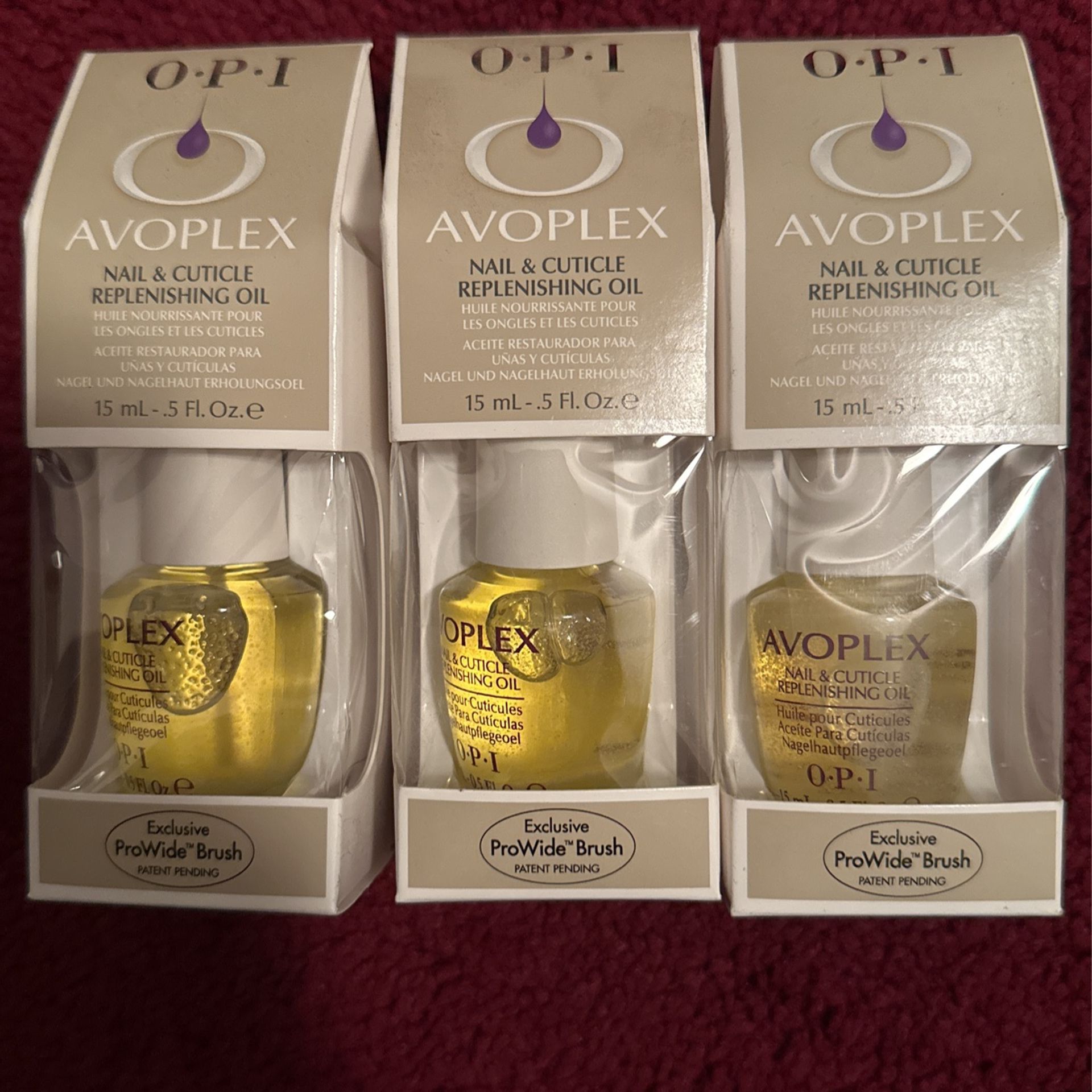 Avoplex O•P•I Nail And Cuticle Replenishing Oil Set Of 3