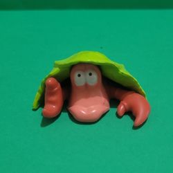 Sebastian Crab Under Lettuce Leaf Disney The Little Mermaid  2” Figure Toy.