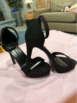 Black platform heels, size 39 us 8