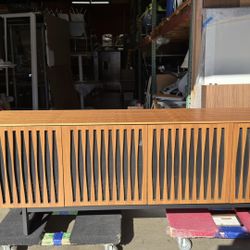 BDI Element Cabinet Within Rolling Plinth Base.  Natural Walnut