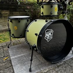 SJC Custom Drums Josh Dun "Bandito" 3-piece Drum Set - Trench Olive