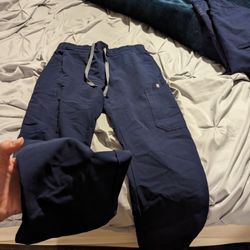 Dark Blue Figs Scrub Pants 