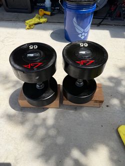 65 lbs dumbbells pair GP industries Urethane