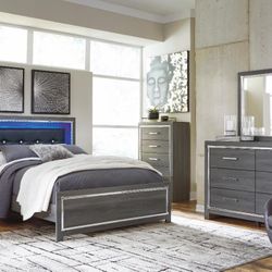 Brand New Bedroom Set With The Led Lighting  On The Back Of The Head Board  In Stock Fast Delivery  Or Pick  