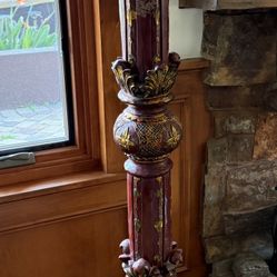 Set Of Two Beautiful Asian Temple Candle Holders Great Condition Vintage  Antique