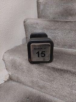 One Reebok Dumbbell - 15 lbs - Square-Head