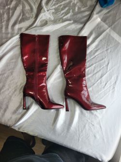 Red Knee High Boots